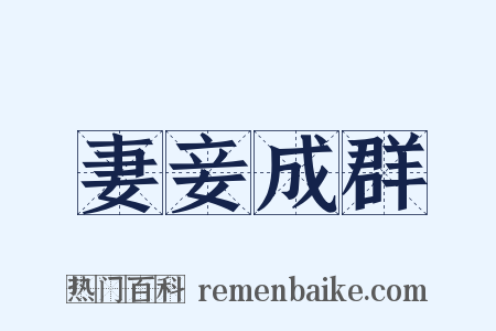 妻妾成群是什么意思的图片